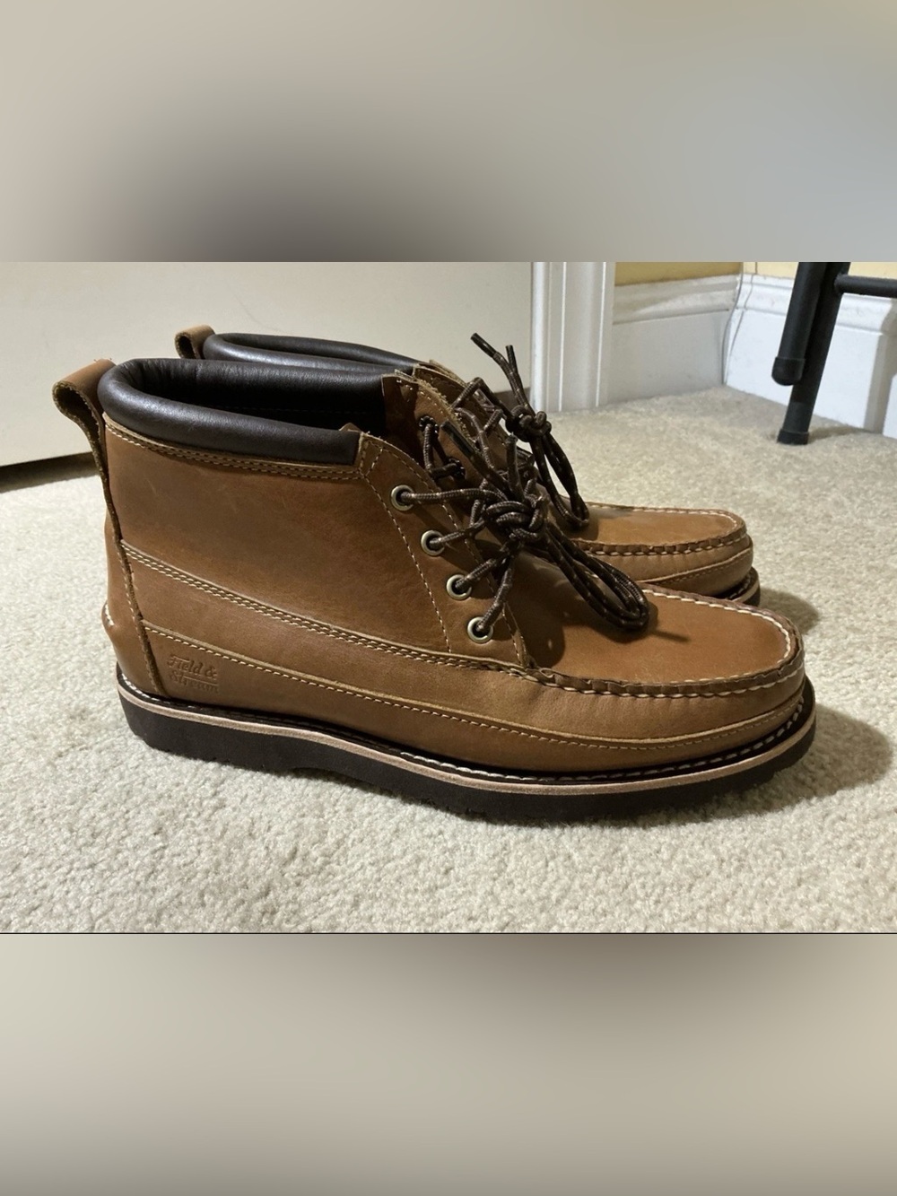 Size 10 D - Field & Stream x Gokey Sportsman Chuka Brown Leather Moc Toe Boots